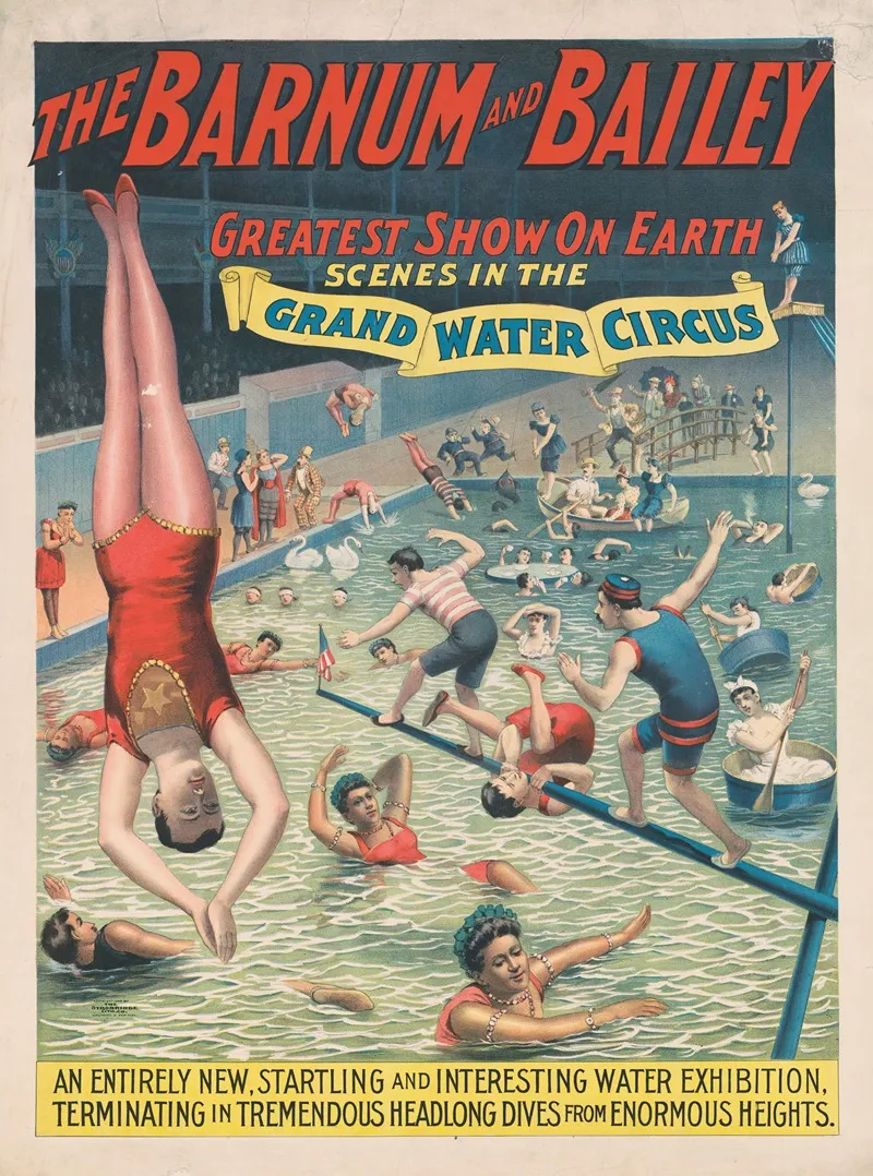 The Barnum Bailey Greatest Show On Earth Scenes In The Grand Water Circus