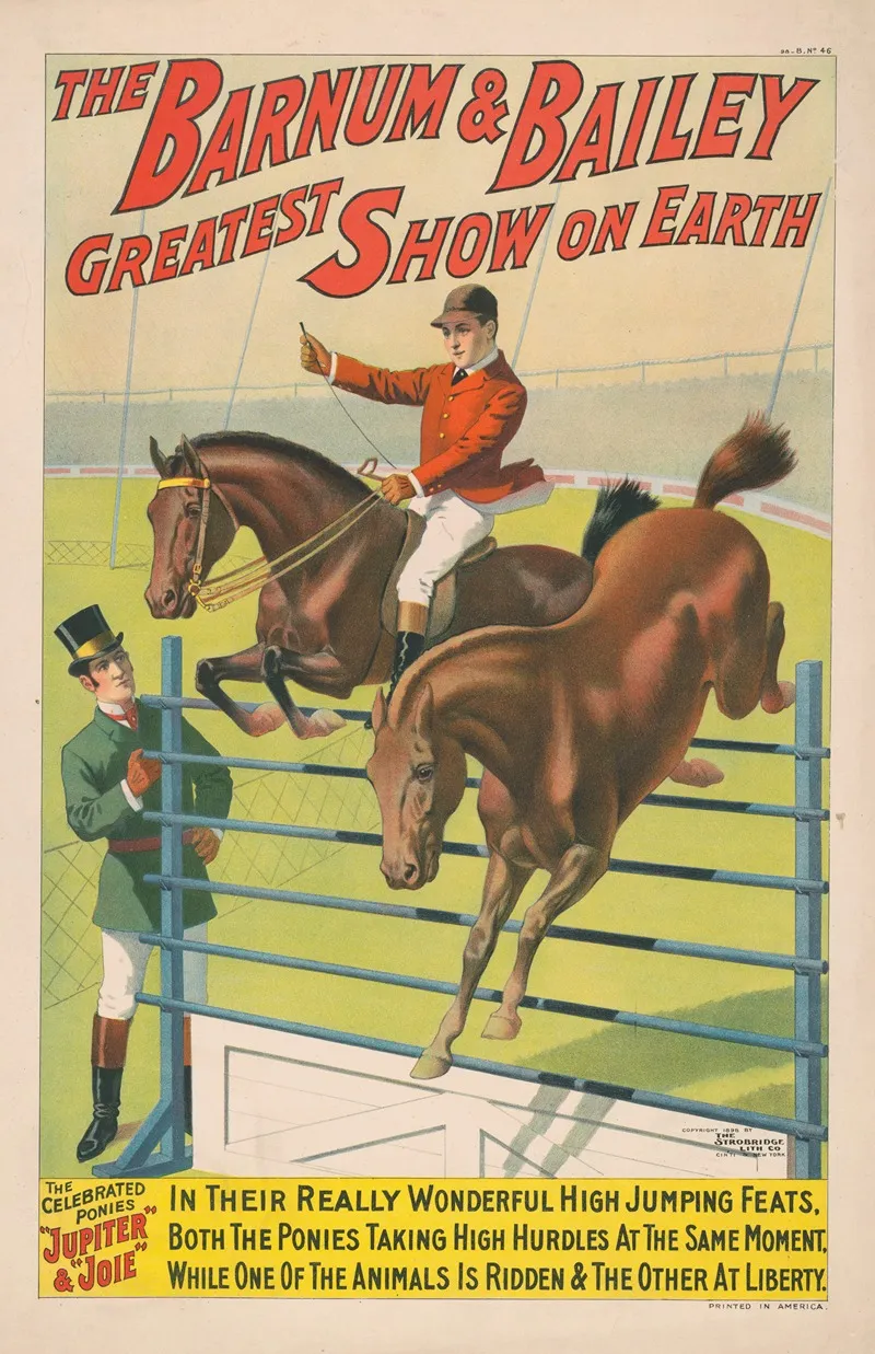 The Barnum Bailey Greatest Show On Earth The Celebrated Ponies Jupiter Joie