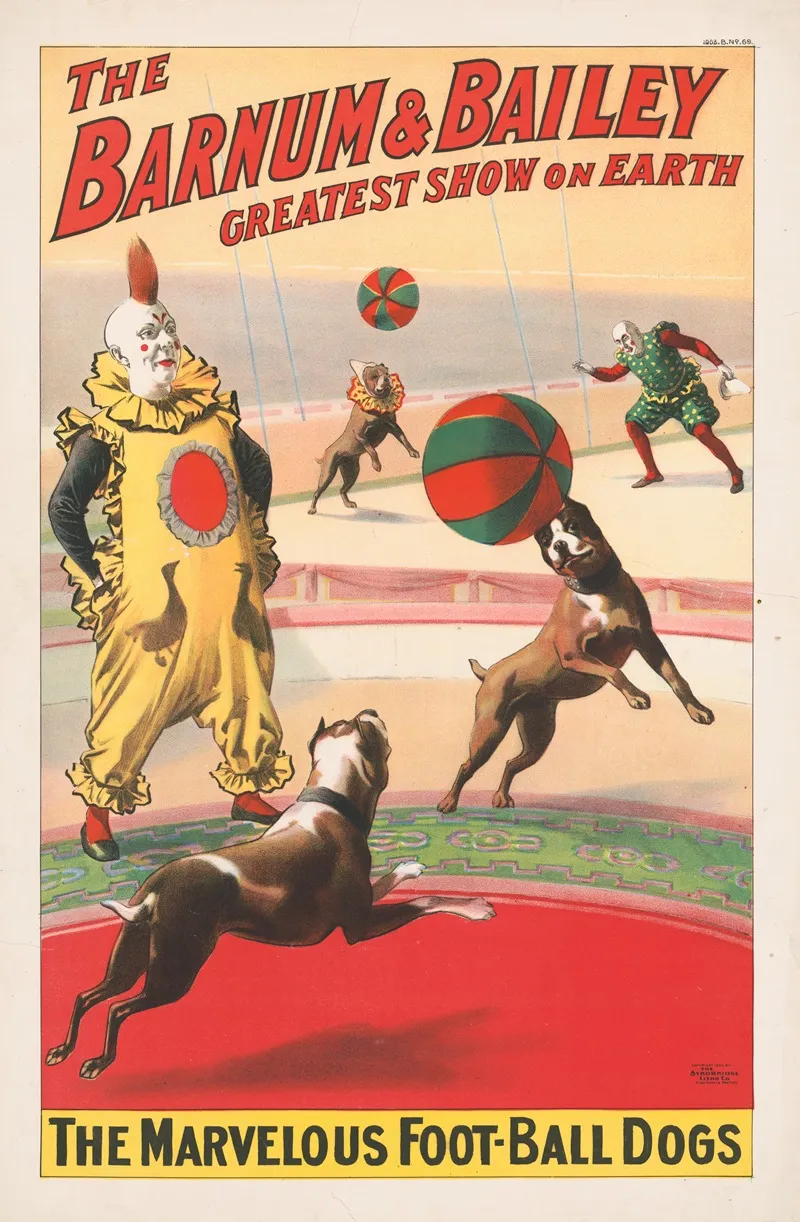 The Barnum Bailey Greatest Show On Earth The Marvelous Foot Ball Dogs