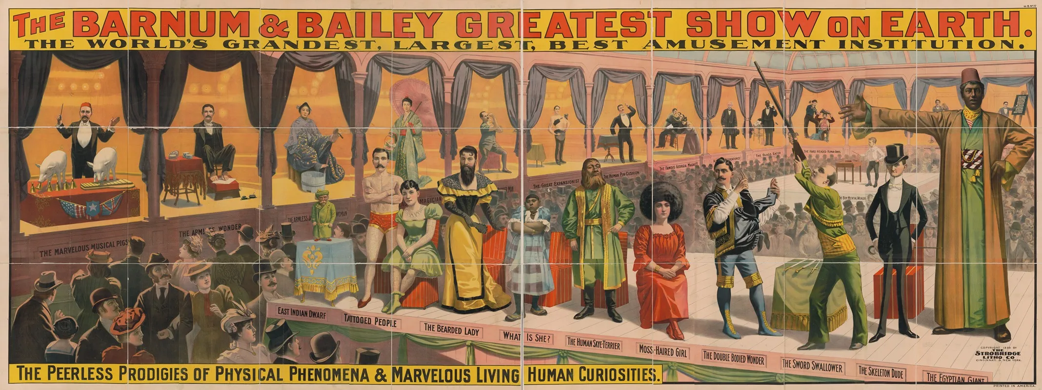 The Barnum Bailey Greatest Show On Earth The Peerless Prodigies Of Physical Phenomena Marvelous Living Human Curiosities