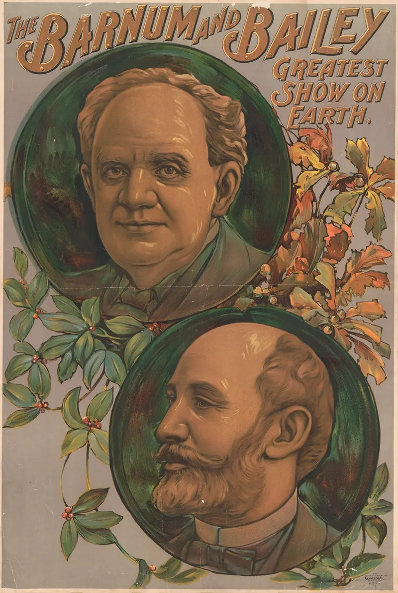 The Barnum Bailey Greatest Show On Earth Wall Art by Courier Litho. Co. - High-Resolution Digital Print