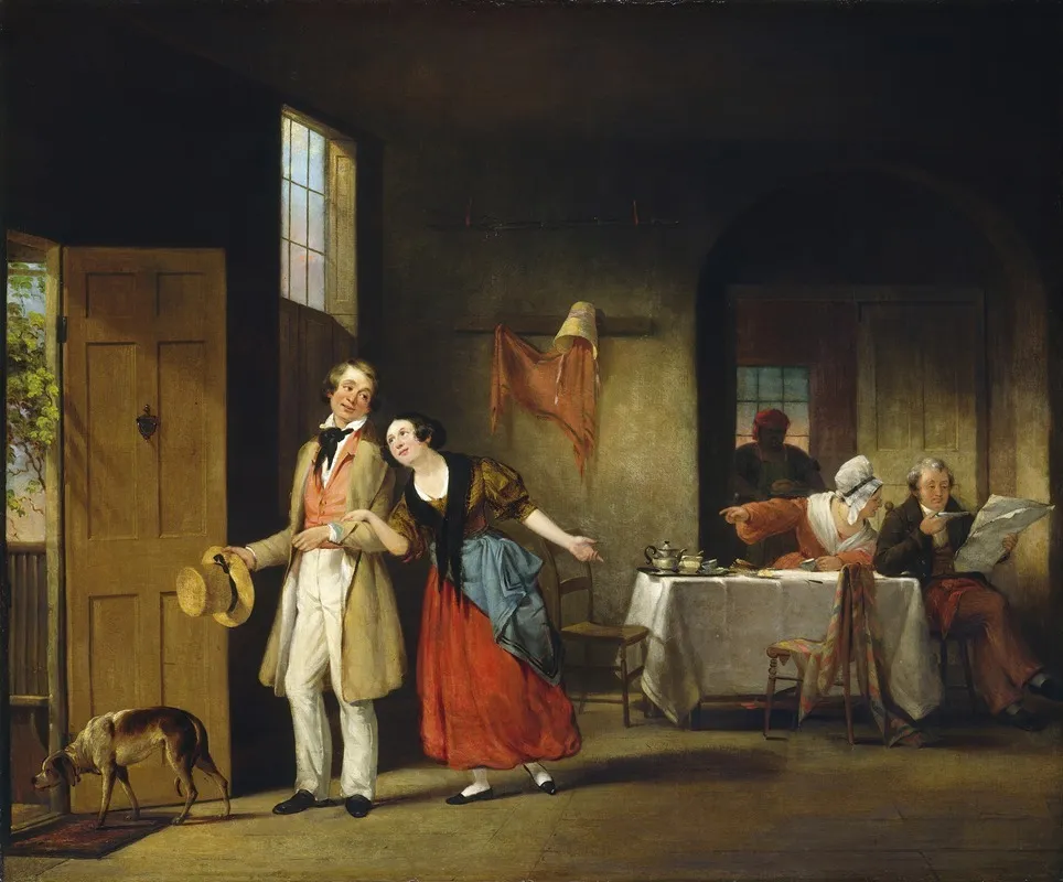 The Bashful Cousin Wall Art by Francis William Edmonds - High-Resolution Digital Print