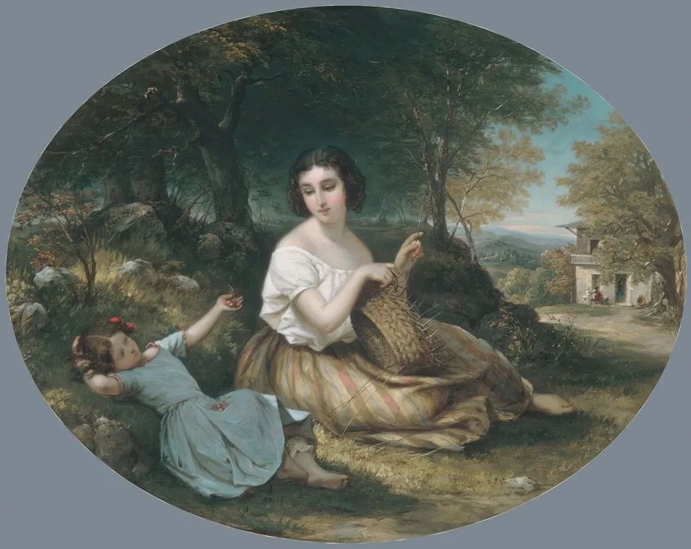 The Basket Maker Wall Art by Louis Lang - High-Resolution Digital Print
