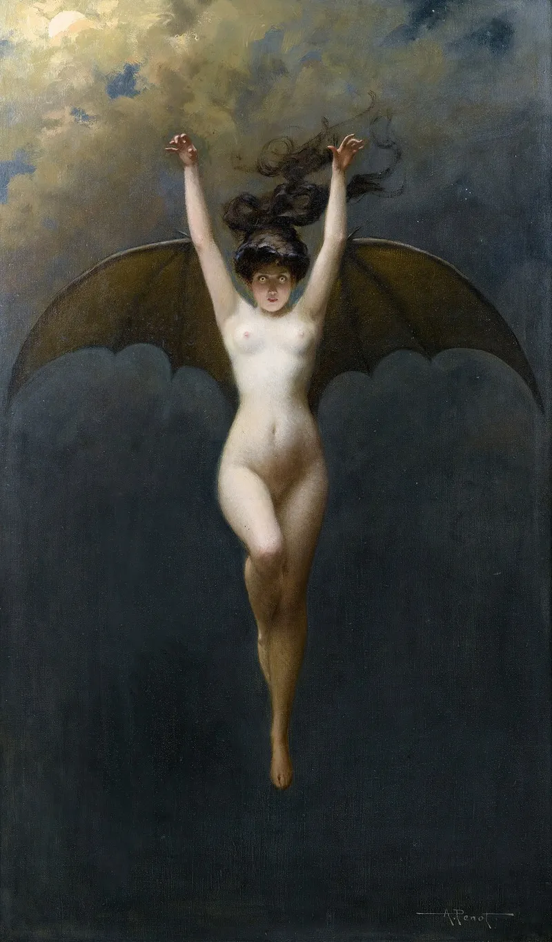 The Bat Woman Wall Art by Albert Joseph Pénot - High-Resolution Digital Print