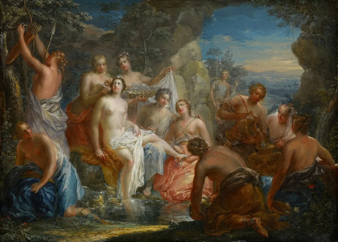 The Bath Of Diana 3 Wall Art by Johann Georg Platzer - High-Resolution Digital Print