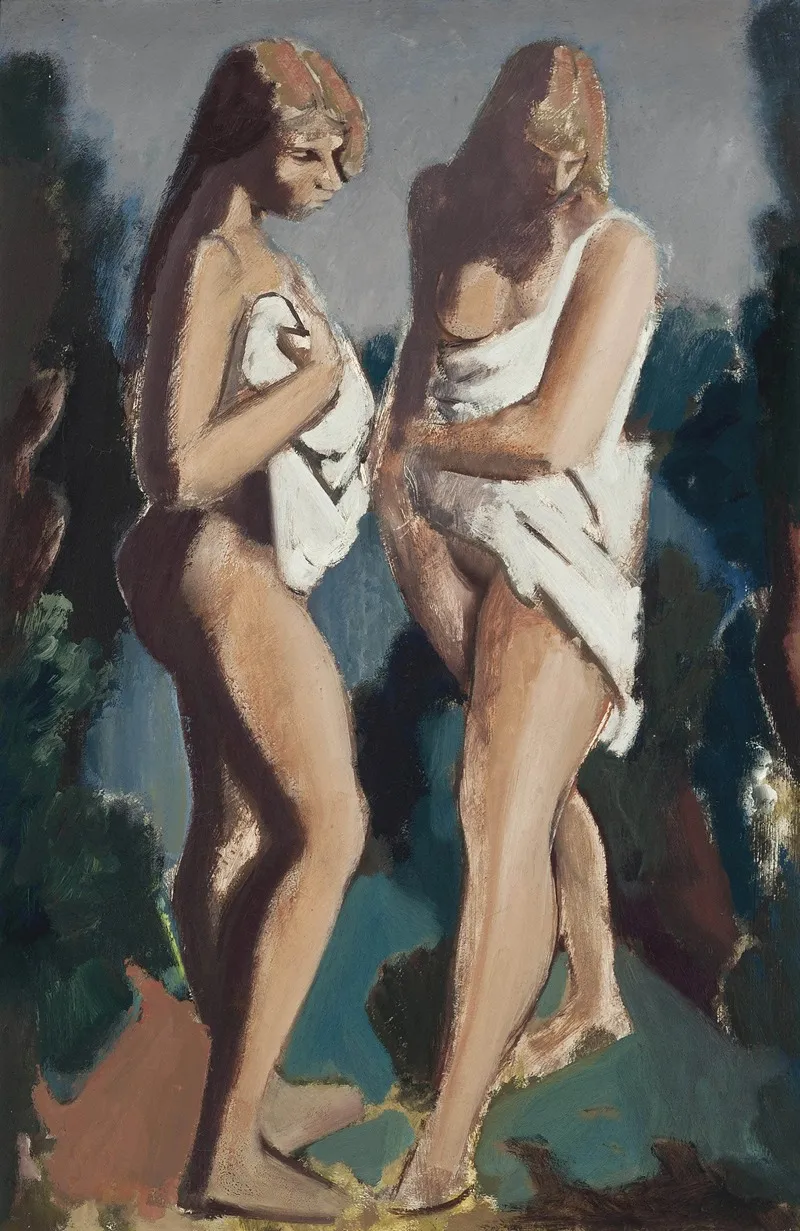The Bathers 18 Wall Art by Bernard Meninsky - High-Resolution Digital Print