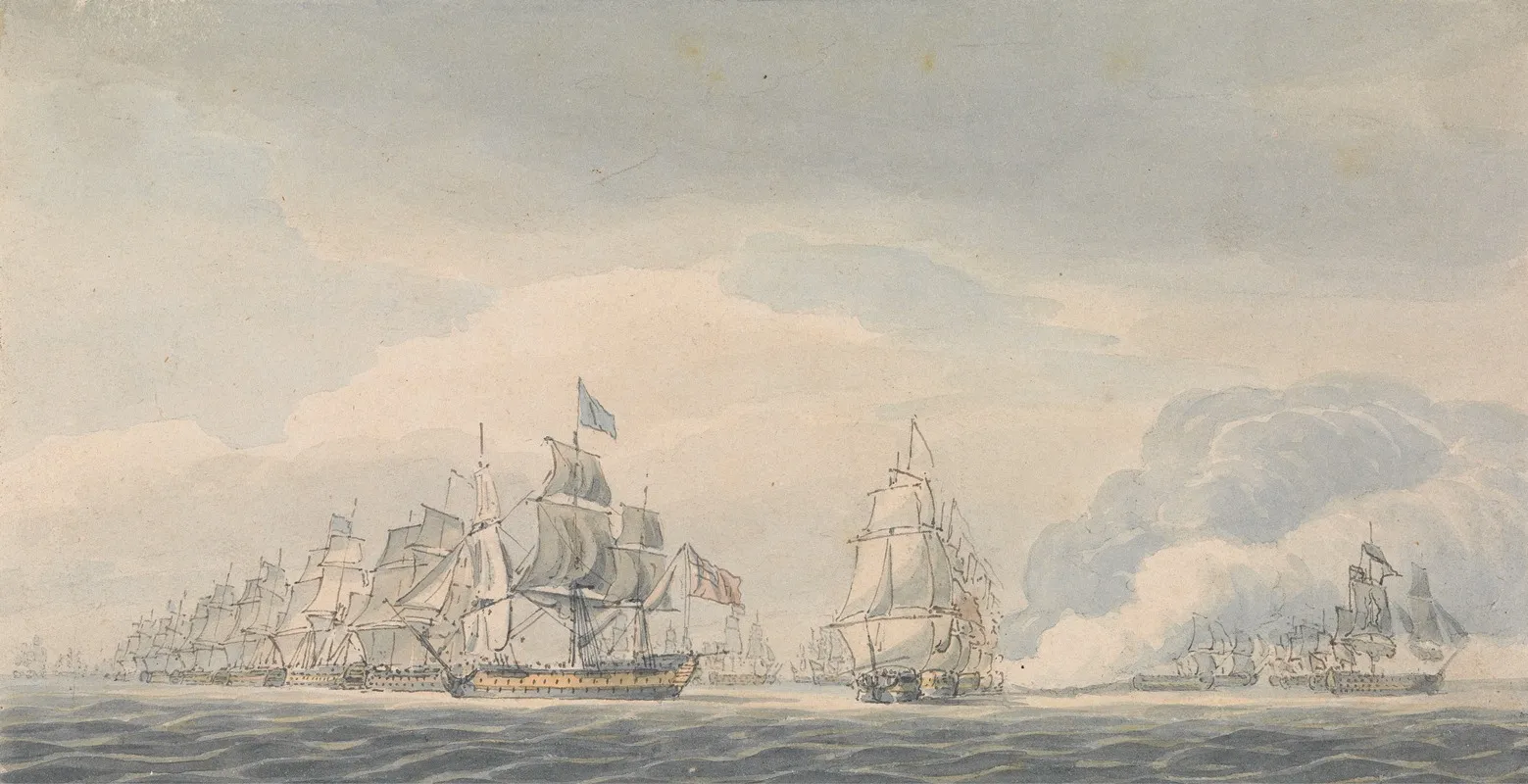 The Battle Of Cape St Vincent Wall Art by Robert Cleveley - High-Resolution Digital Print