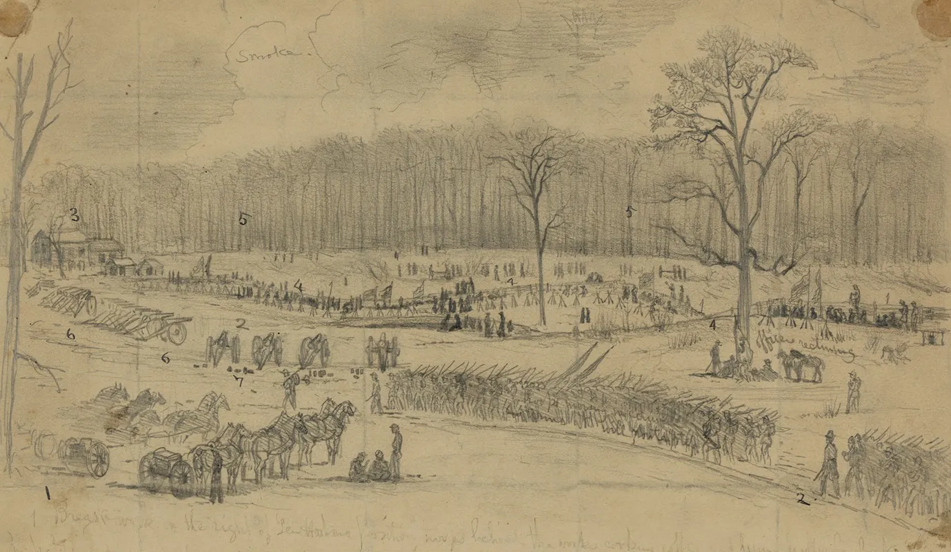 The Battle Of Chancellorsville Scene At Junction Of U S Ford Road And Road To Rapidan River