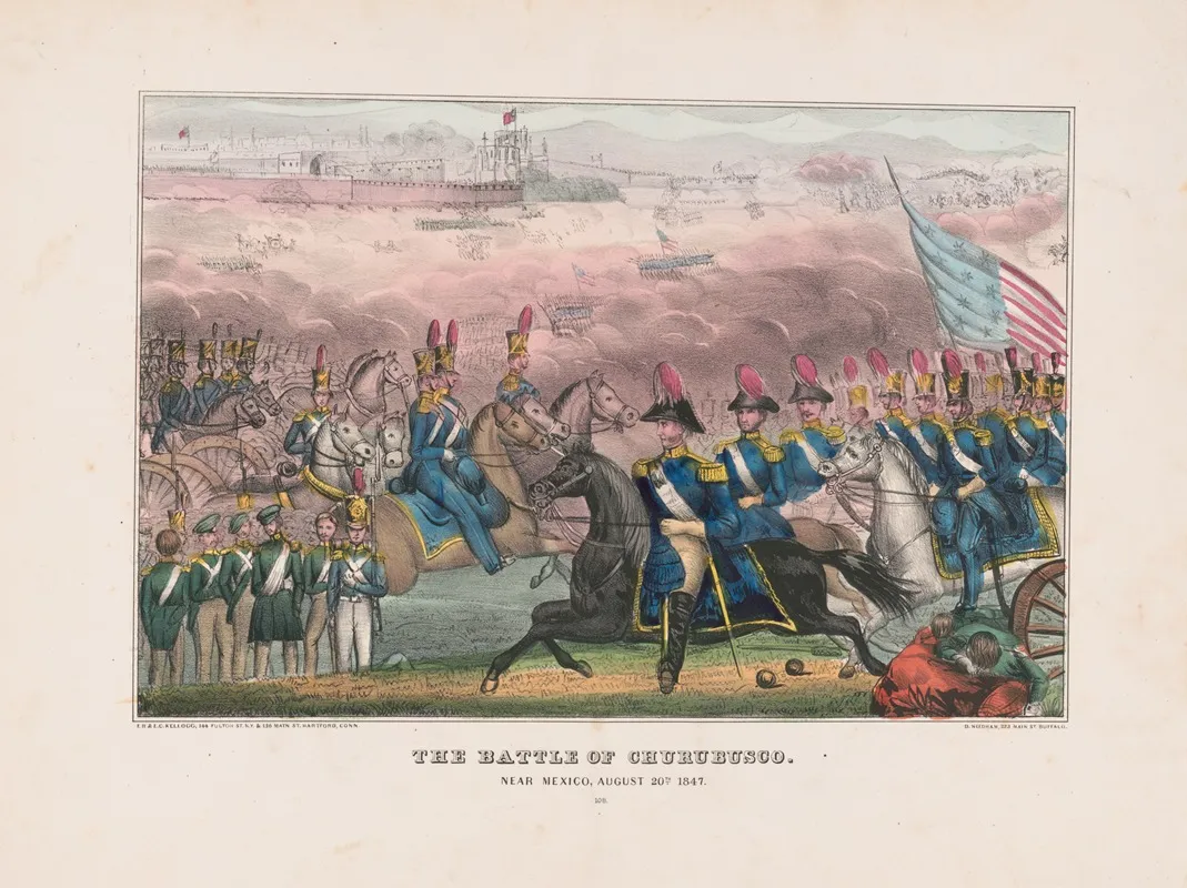 The Battle Of Churubusco Wall Art by E.B. &amp; E.C. Kellogg - High-Resolution Digital Print