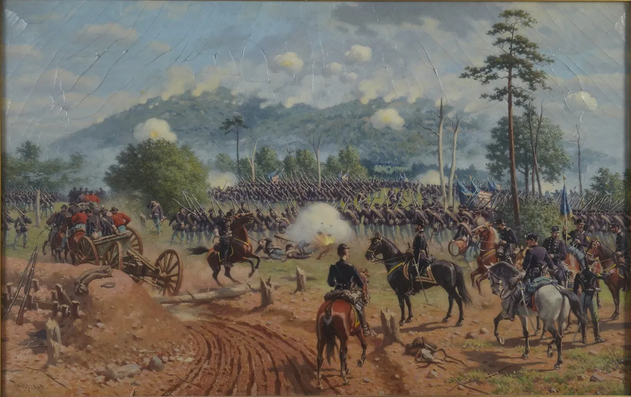 The Battle Of Kennesaw Mountain Georgia June 27 1864 Wall Art by Thure de Thulstrup - High-Resolution Digital Print