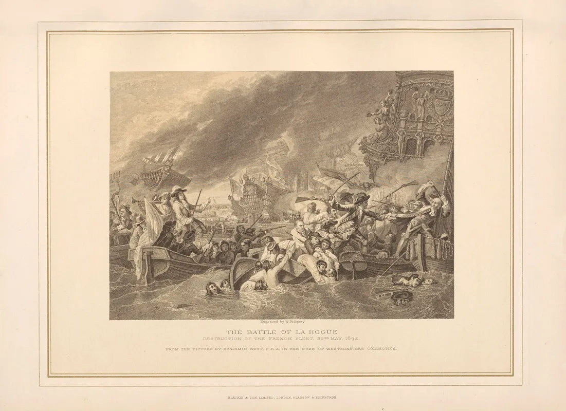 The Battle Of La Hogue Benjamin West Wall Art by Thomas Archer - High-Resolution Digital Print