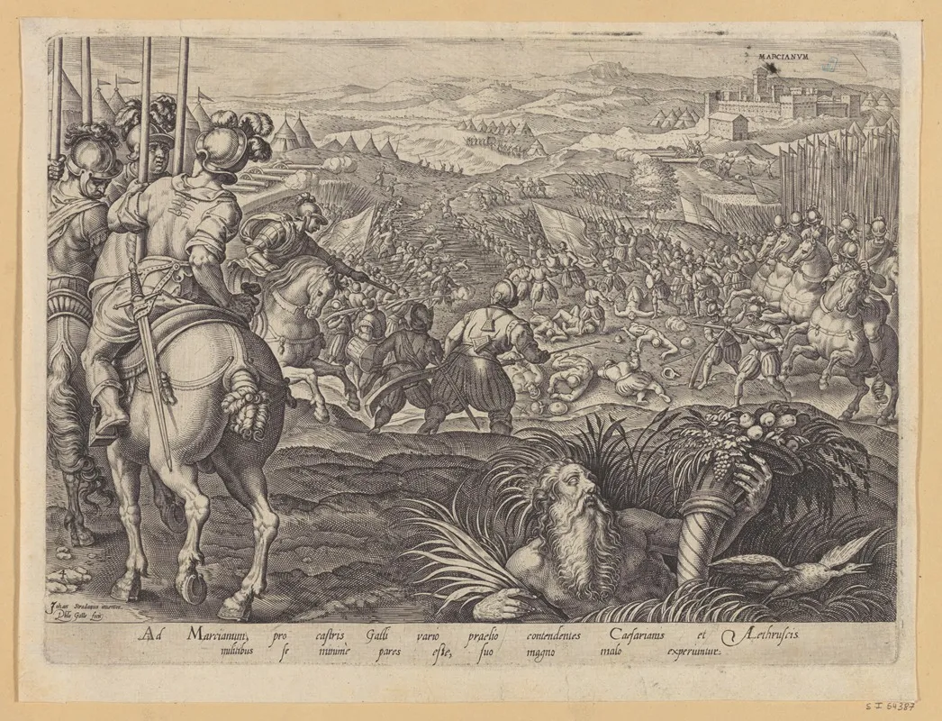 The Battle Of Marciano Wall Art by Stradanus - High-Resolution Digital Print