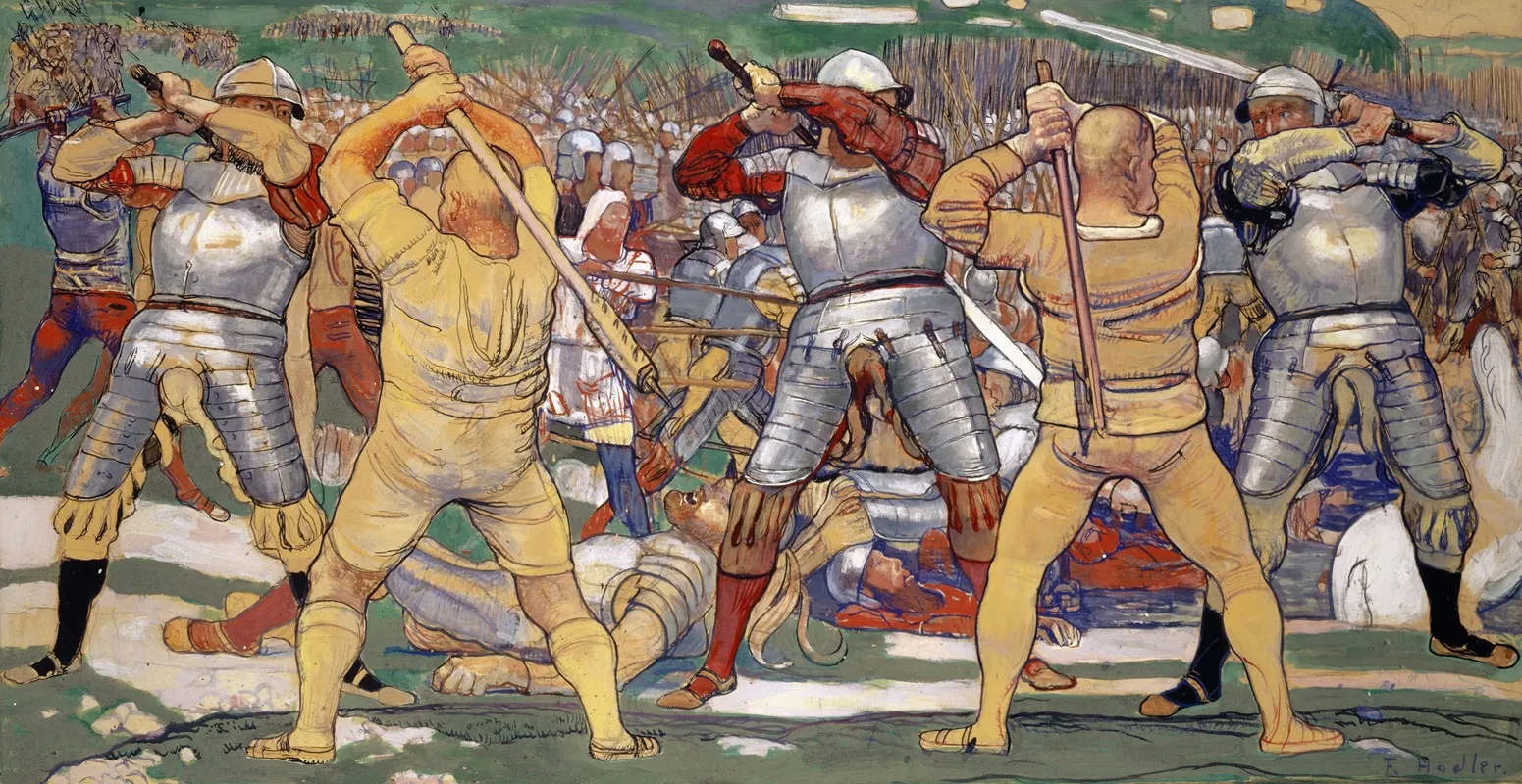 The Battle Of Nafels Wall Art by Ferdinand Hodler - High-Resolution Digital Print