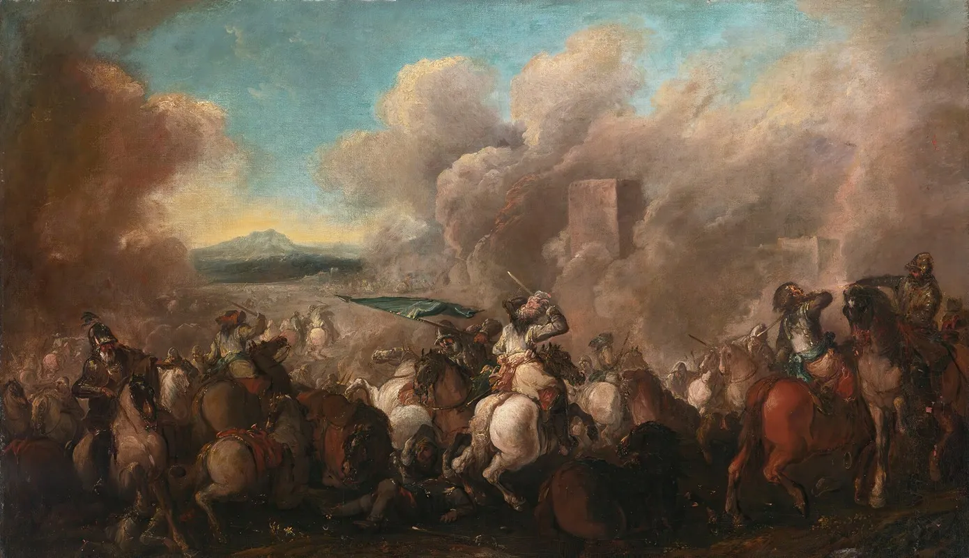 The Battle Of Podhajce Wall Art by Jacques Courtois - High-Resolution Digital Print