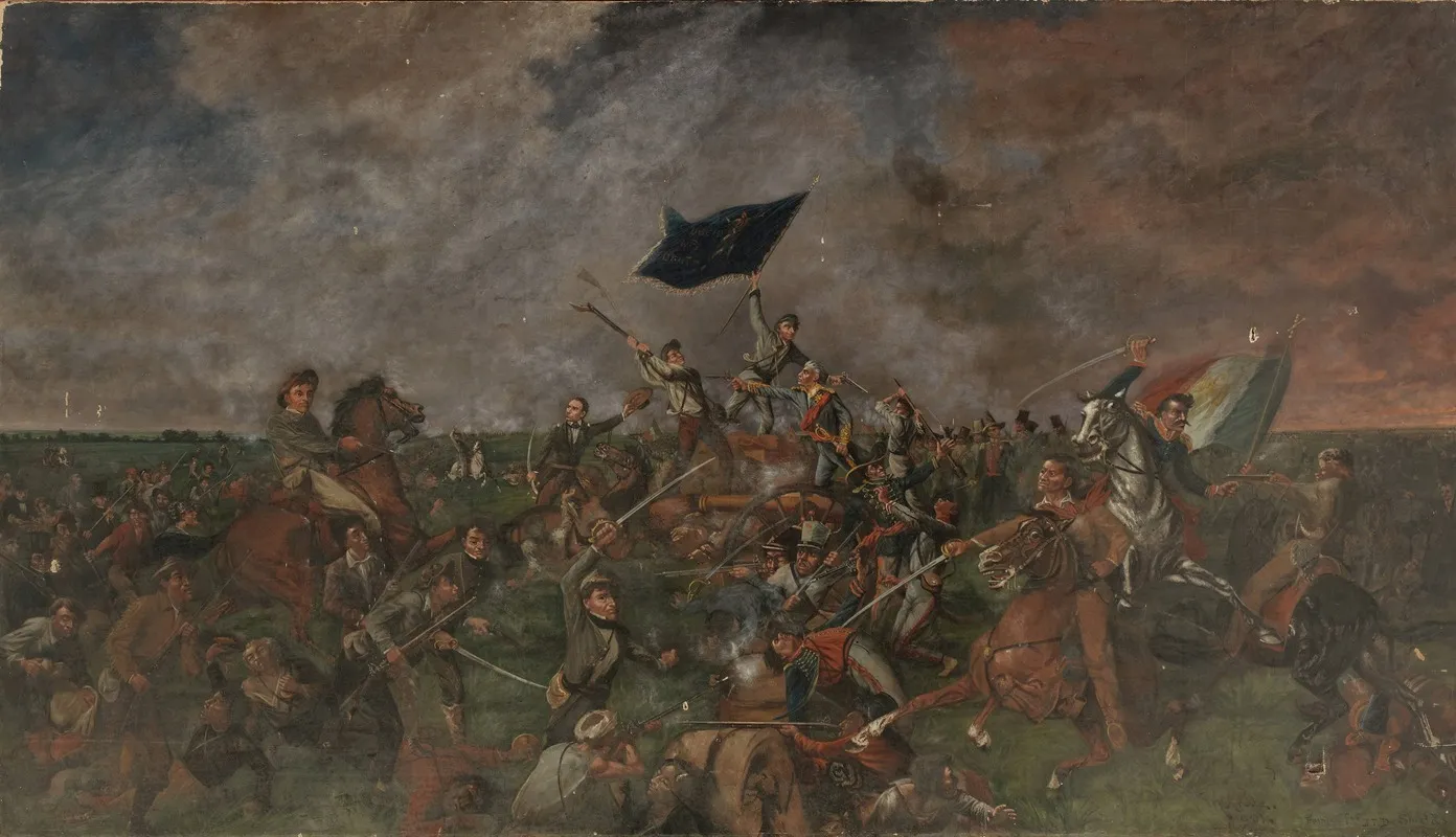 The Battle Of San Jacinto Wall Art by Henry Arthur Mcardle - High-Resolution Digital Print