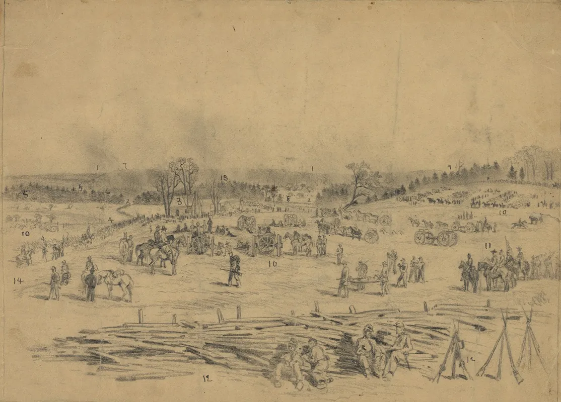 The Battle Of Spottsylvania View Of The Field From The Center Of The Position