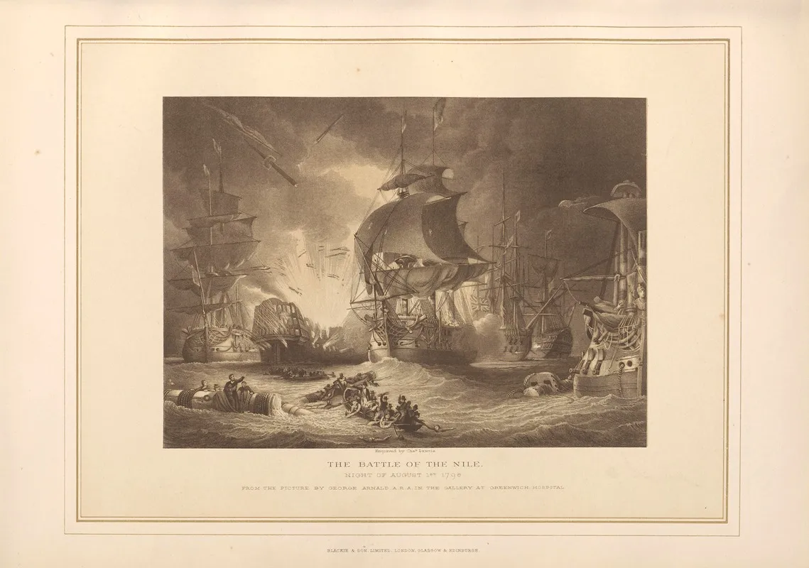 The Battle Of The Nile George Arnald Wall Art by Thomas Archer - High-Resolution Digital Print