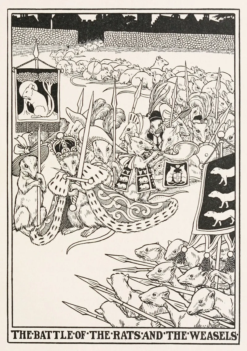 The Battle Of The Rats And The Weasels 2 Wall Art by Percy J. Billinghurst - High-Resolution Digital Print