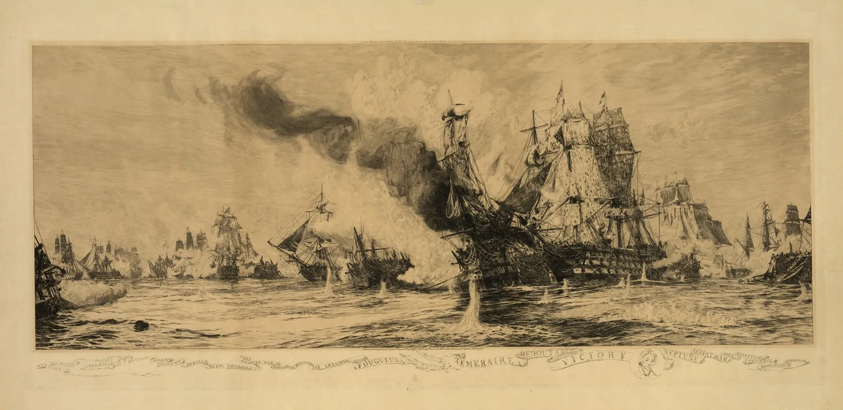 The Battle Of Trafalgar 5 Wall Art by William Lionel Wyllie - High-Resolution Digital Print