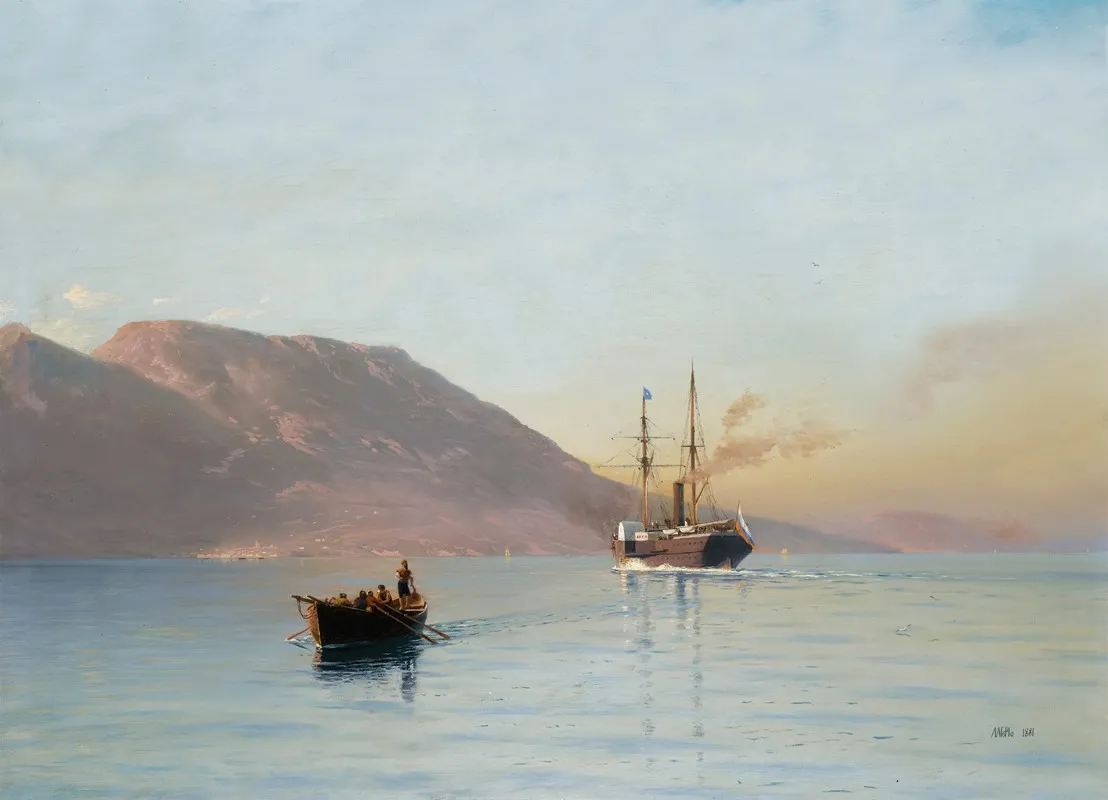 The Bay Of Feodosia Wall Art by Lev Felixovich Lagorio - High-Resolution Digital Print