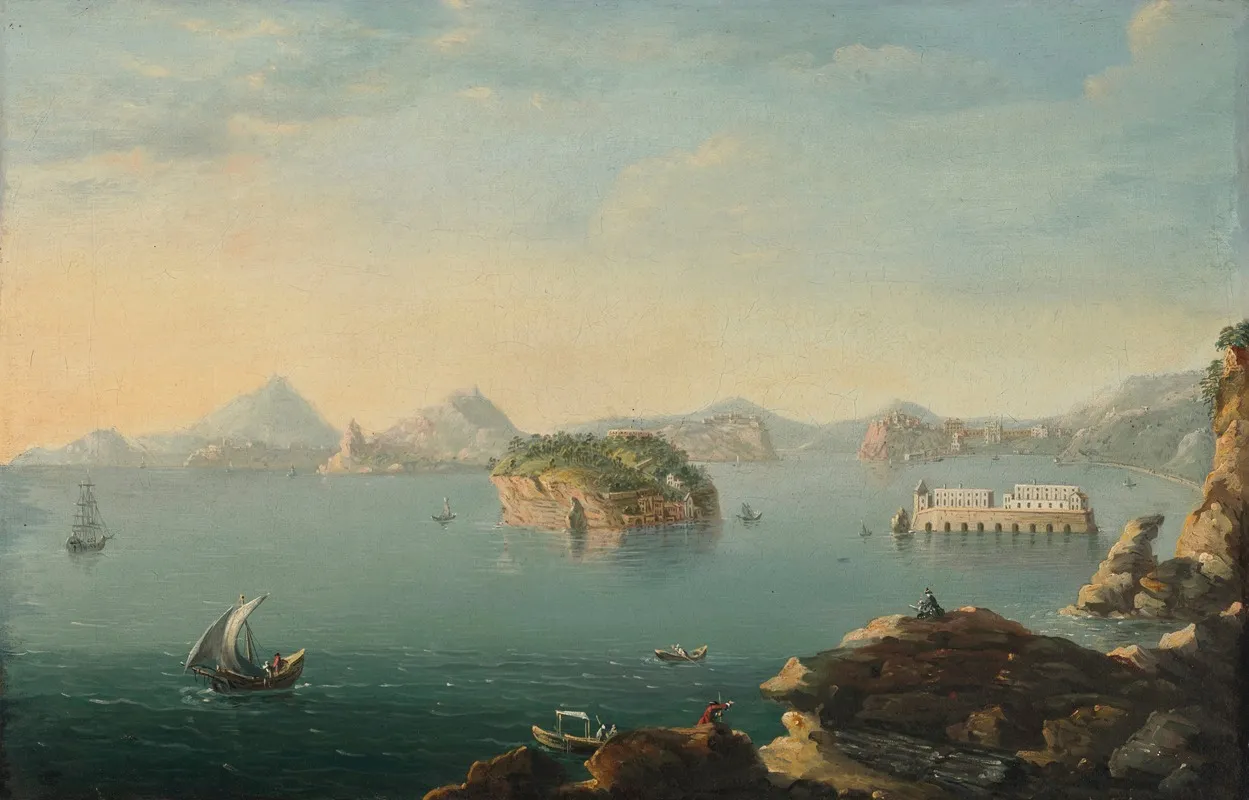 The Bay Of Naples From The Punta Di Posillipo Wall Art by Pietro Antoniani - High-Resolution Digital Print