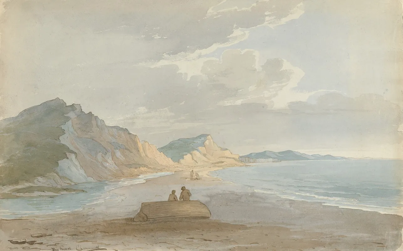 The Beach At Charmouth Wall Art by John Baverstock Knight - High-Resolution Digital Print