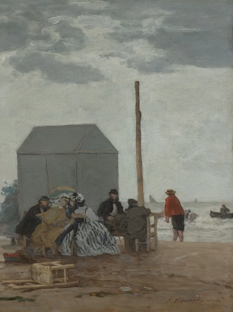 The Beach At Deauville 2 Wall Art by Eugène Boudin - High-Resolution Digital Print