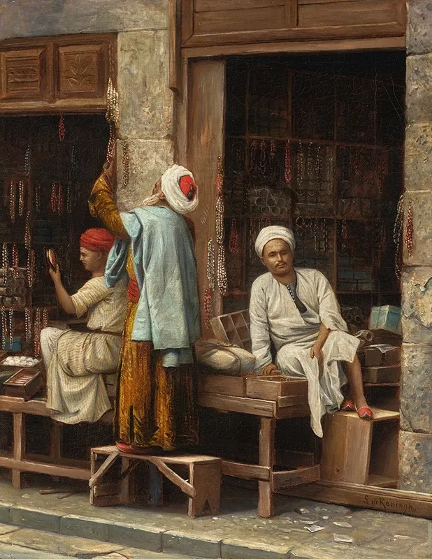 The Bead Shop Wall Art by Leendert de Koningh - High-Resolution Digital Print