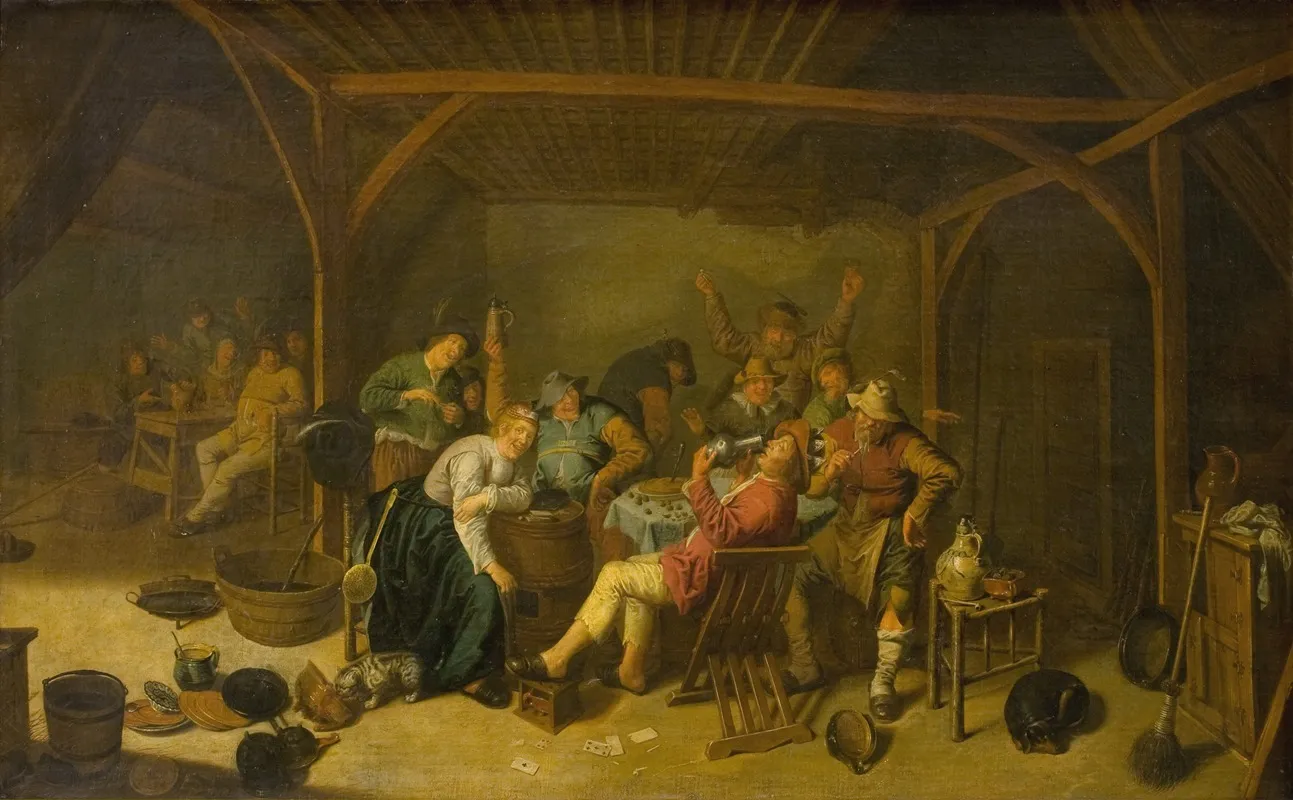 The Bean King Is Drinking Wall Art by Jan Miense Molenaer - High-Resolution Digital Print