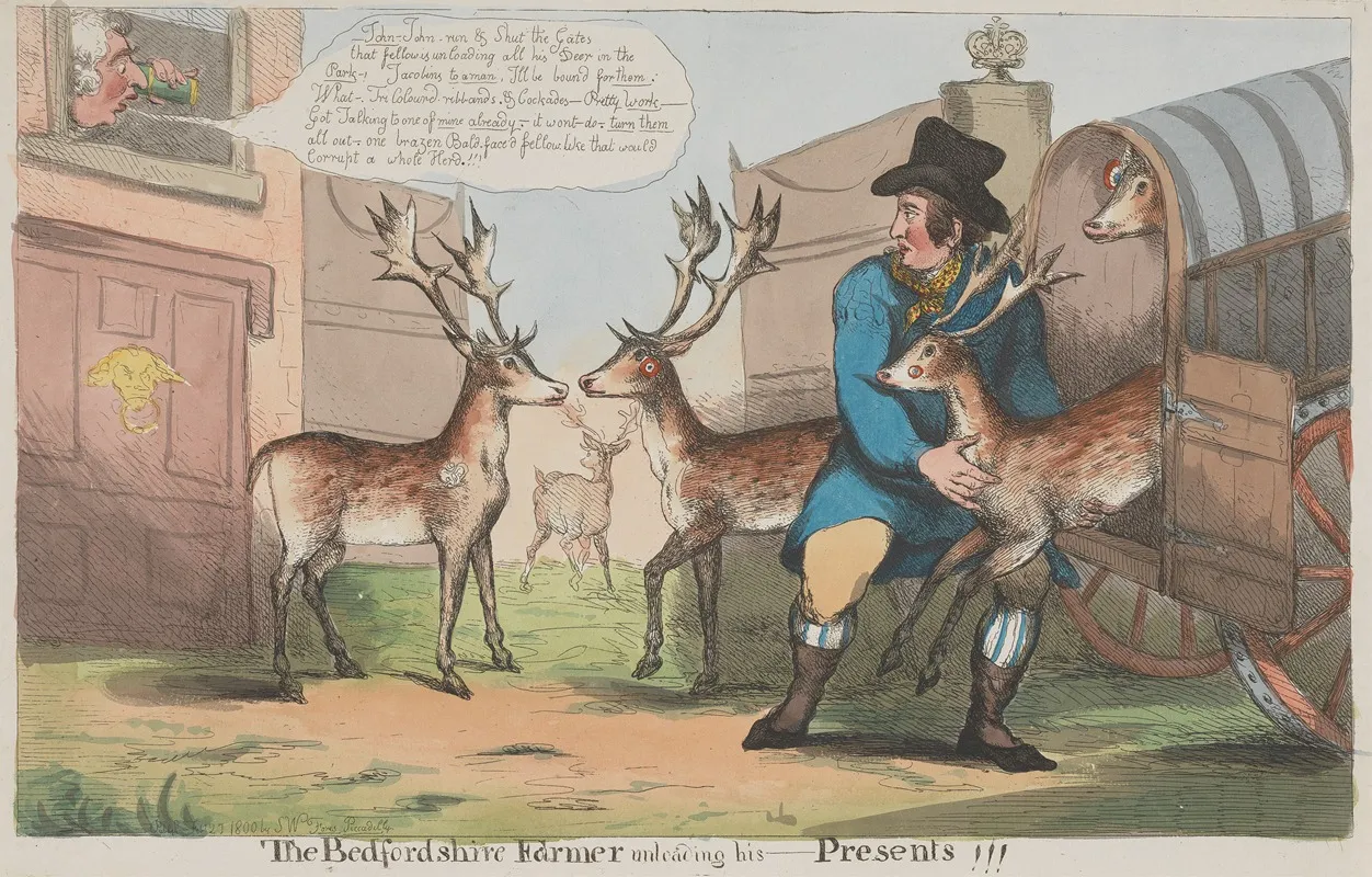 The Bedfordshire Farmer Unloading His Presents Wall Art by John Cawse - High-Resolution Digital Print