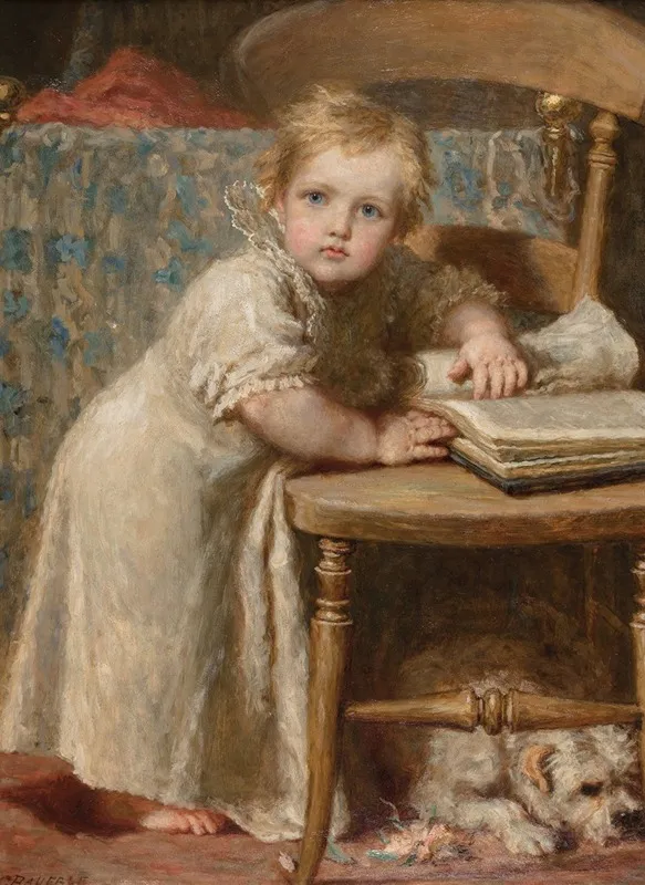 The Bedtime Story Wall Art by Karl Wilhelm Friedrich Bauerle - High-Resolution Digital Print