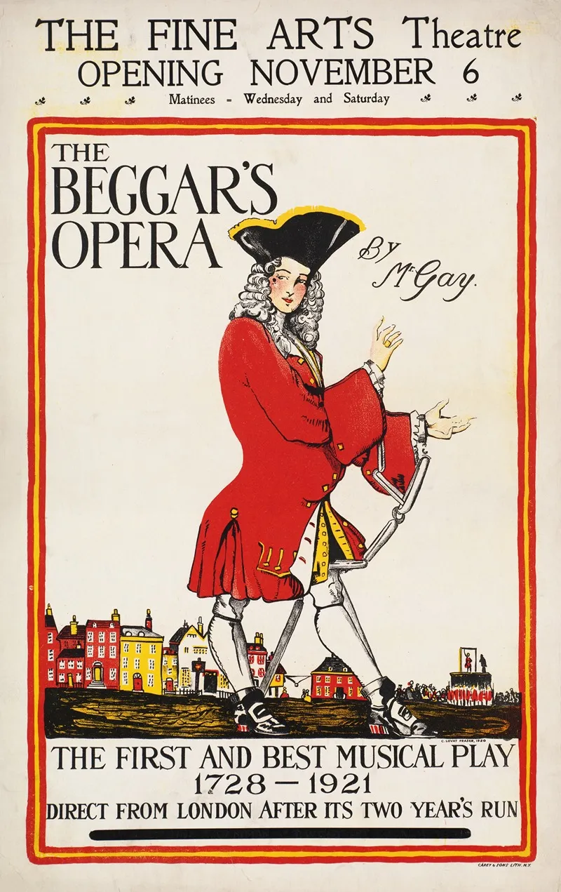 The Beggars Opera Wall Art by Claud Lovat Fraser - High-Resolution Digital Print