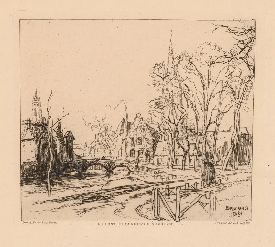 The Beguinage Bridge In Bruges La Pont Du Beguinage A Bruges