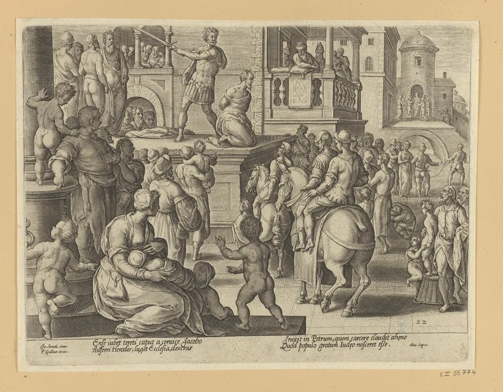 The Beheading Of St James Wall Art by Stradanus - High-Resolution Digital Print