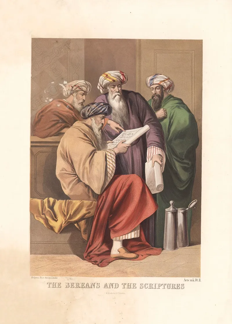 The Bereans And The Scriptures Wall Art by Joseph Martin Kronheim - High-Resolution Digital Print