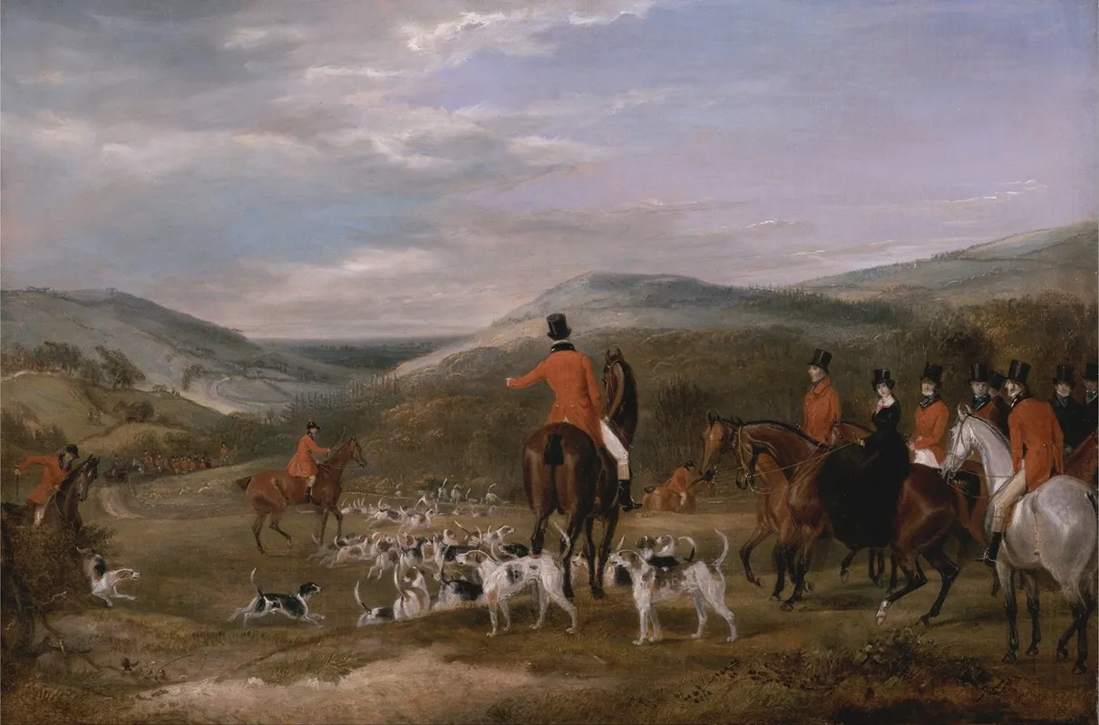 The Berkeley Hunt 1842 The Meet Wall Art by Francis Calcraft Turner - High-Resolution Digital Print