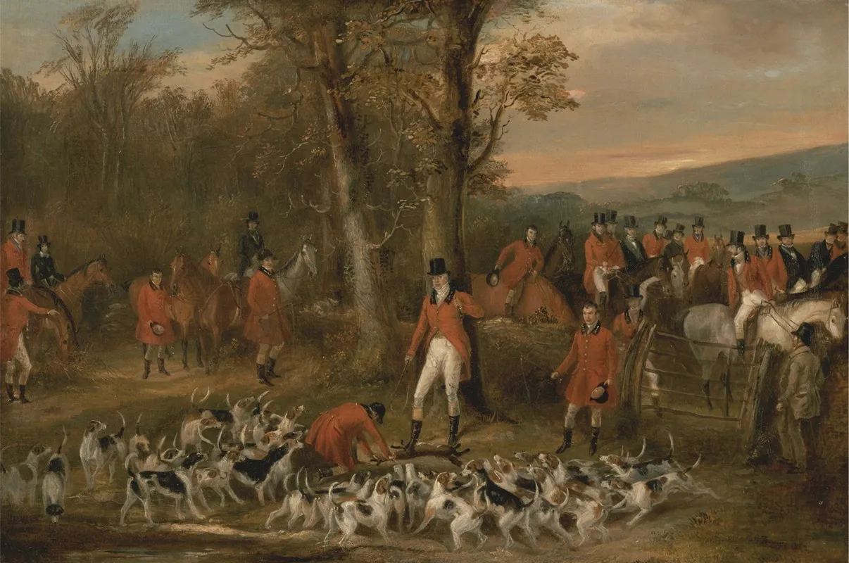 The Berkeley Hunt The Death Wall Art by Francis Calcraft Turner - High-Resolution Digital Print
