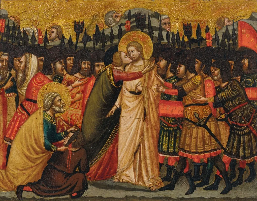 The Betrayal Of Christ 6 Wall Art by Master Of The San Bartolomeo Triptych - High-Resolution Digital Print