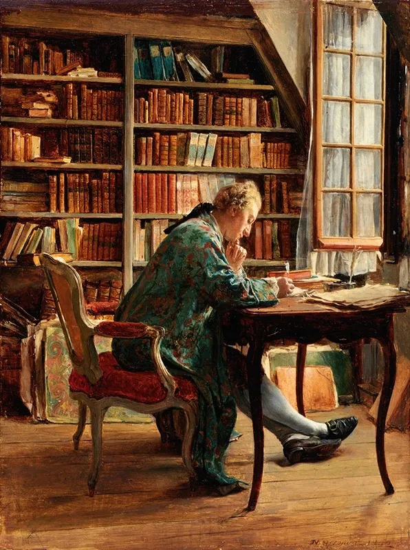 The Bibliophile Wall Art by Ernest Meissonier - High-Resolution Digital Print