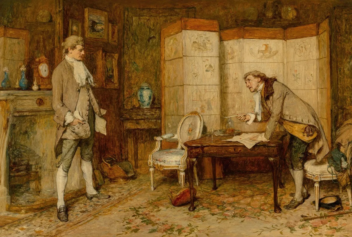 The Bill Of Sale Wall Art by William Quiller Orchardson - High-Resolution Digital Print