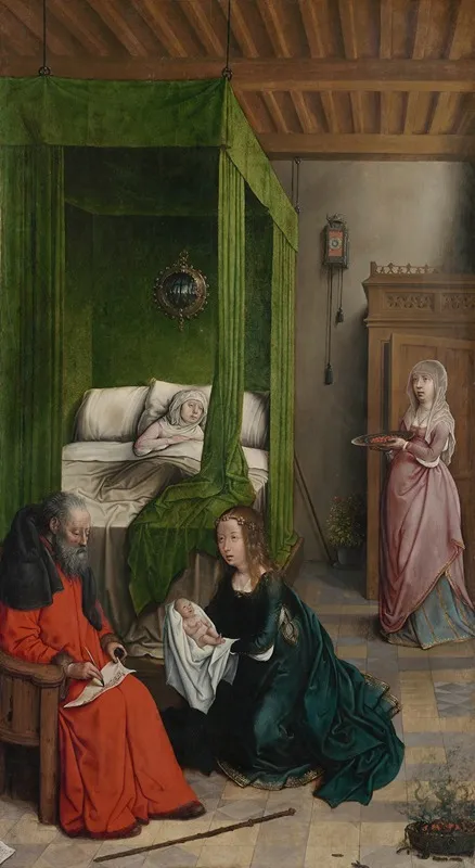 The Birth And Naming Of John The Baptist Wall Art by Juan de Flandes - High-Resolution Digital Print