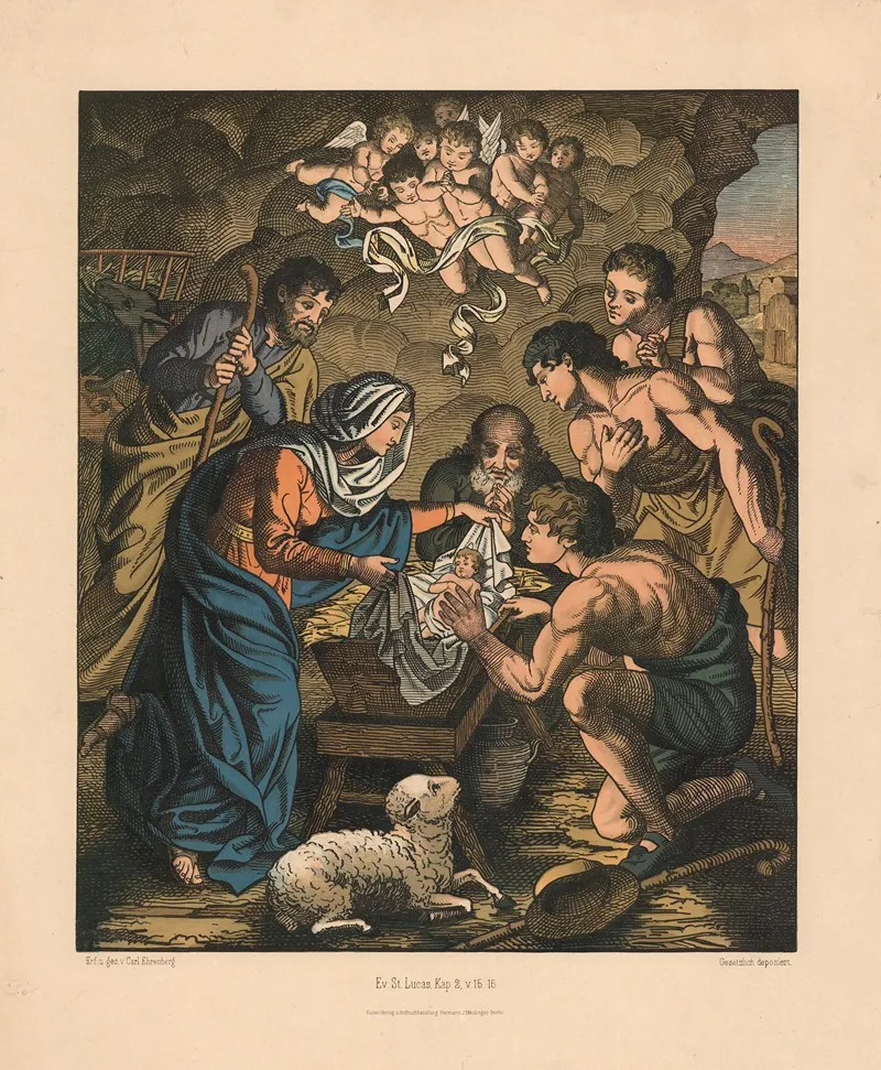 The Birth Of Jesus 2 Wall Art by Carl Ehrenberg - High-Resolution Digital Print