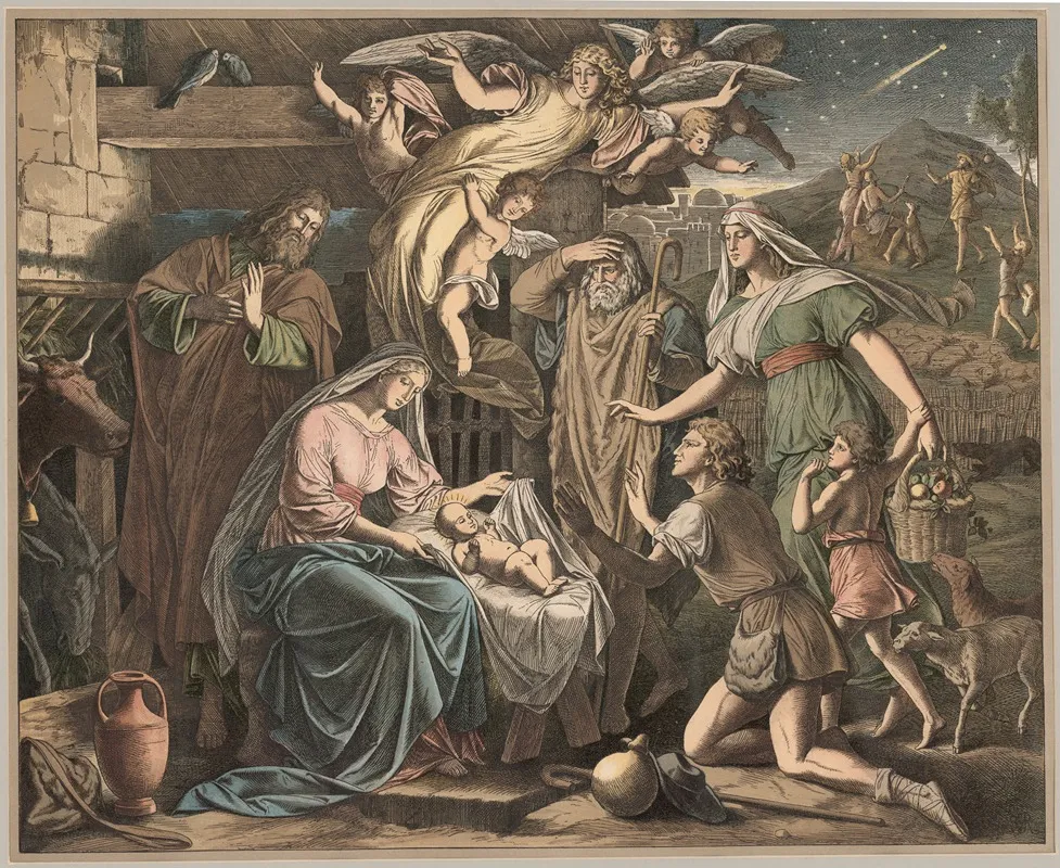 The Birth Of Jesus 6 Wall Art by Lith. Anstalt v. Müller &amp; Eismann - High-Resolution Digital Print