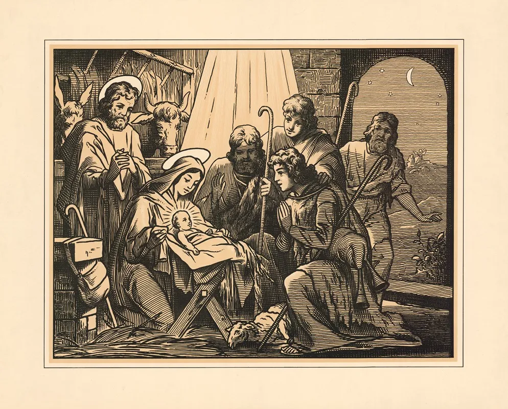The Birth Of Jesus Wall Art by Aschendorff - High-Resolution Digital Print