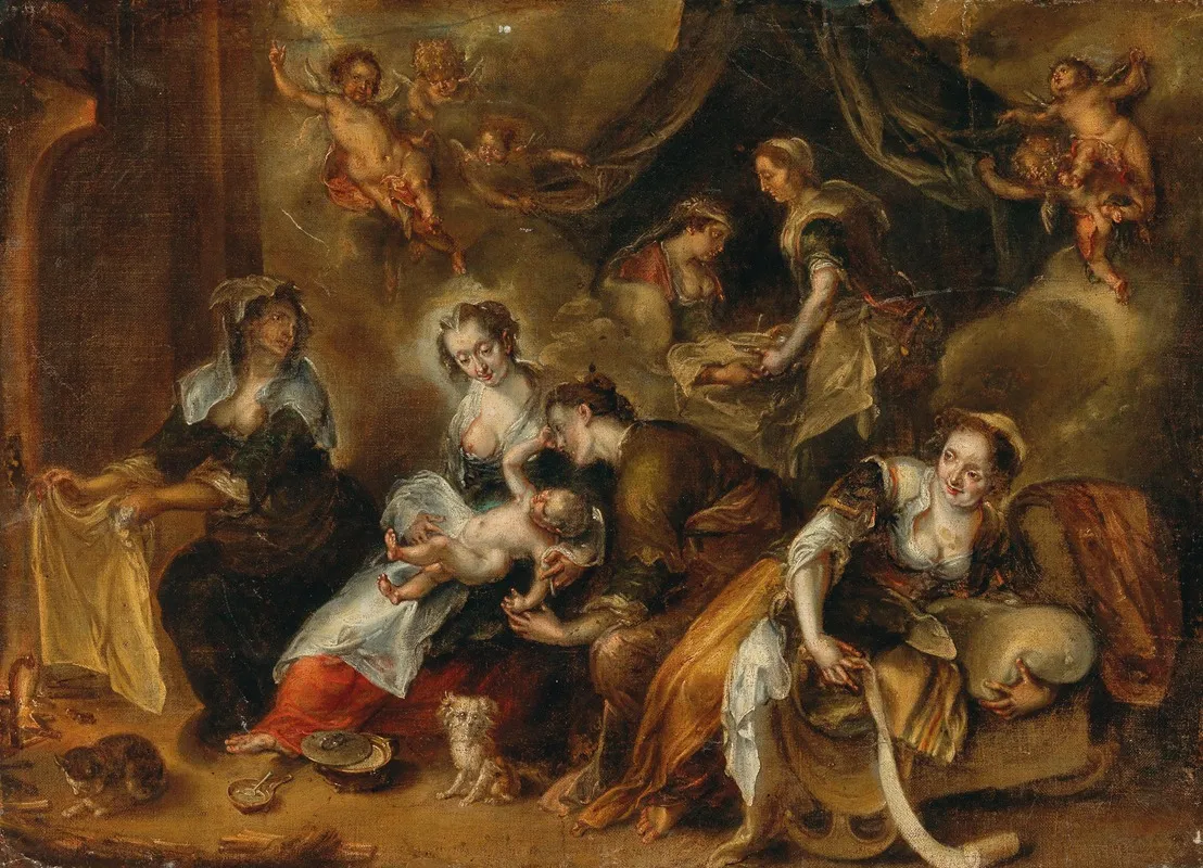 The Birth Of The Virgin 3 Wall Art by Simon de Vos - High-Resolution Digital Print