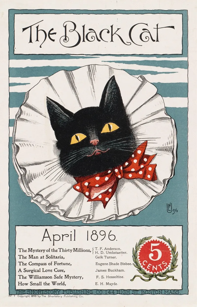 The Black Cat April 1896 Wall Art by Anonymous - High-Resolution Digital Print