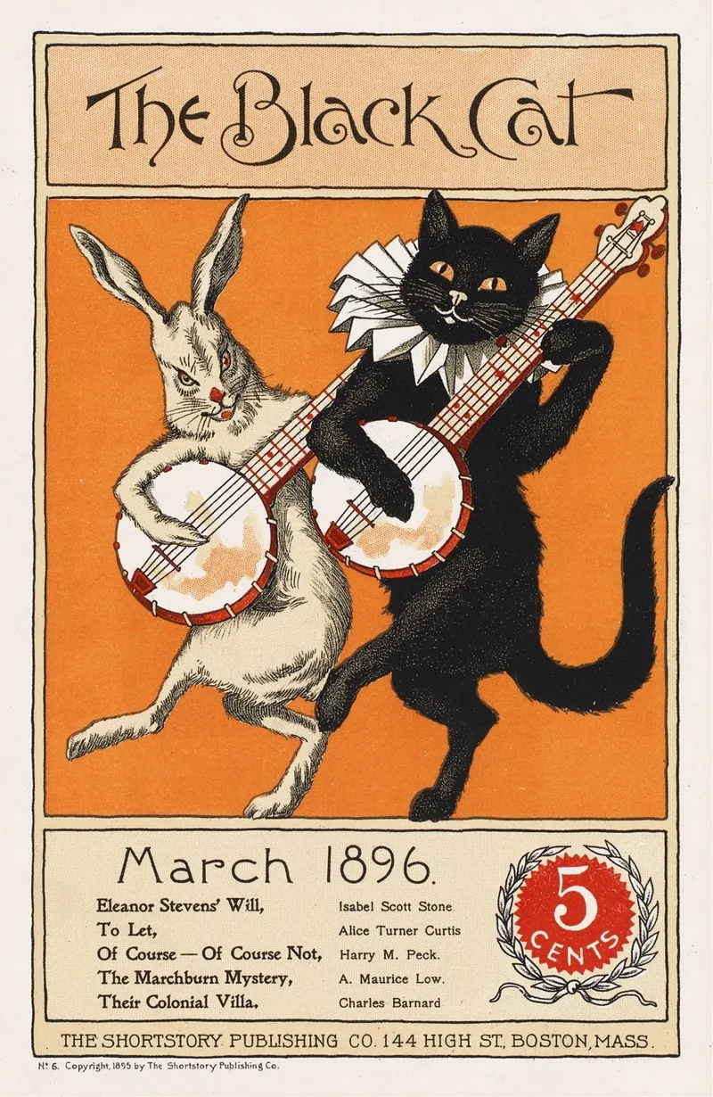 The Black Cat March 1896 Wall Art by Anonymous - High-Resolution Digital Print