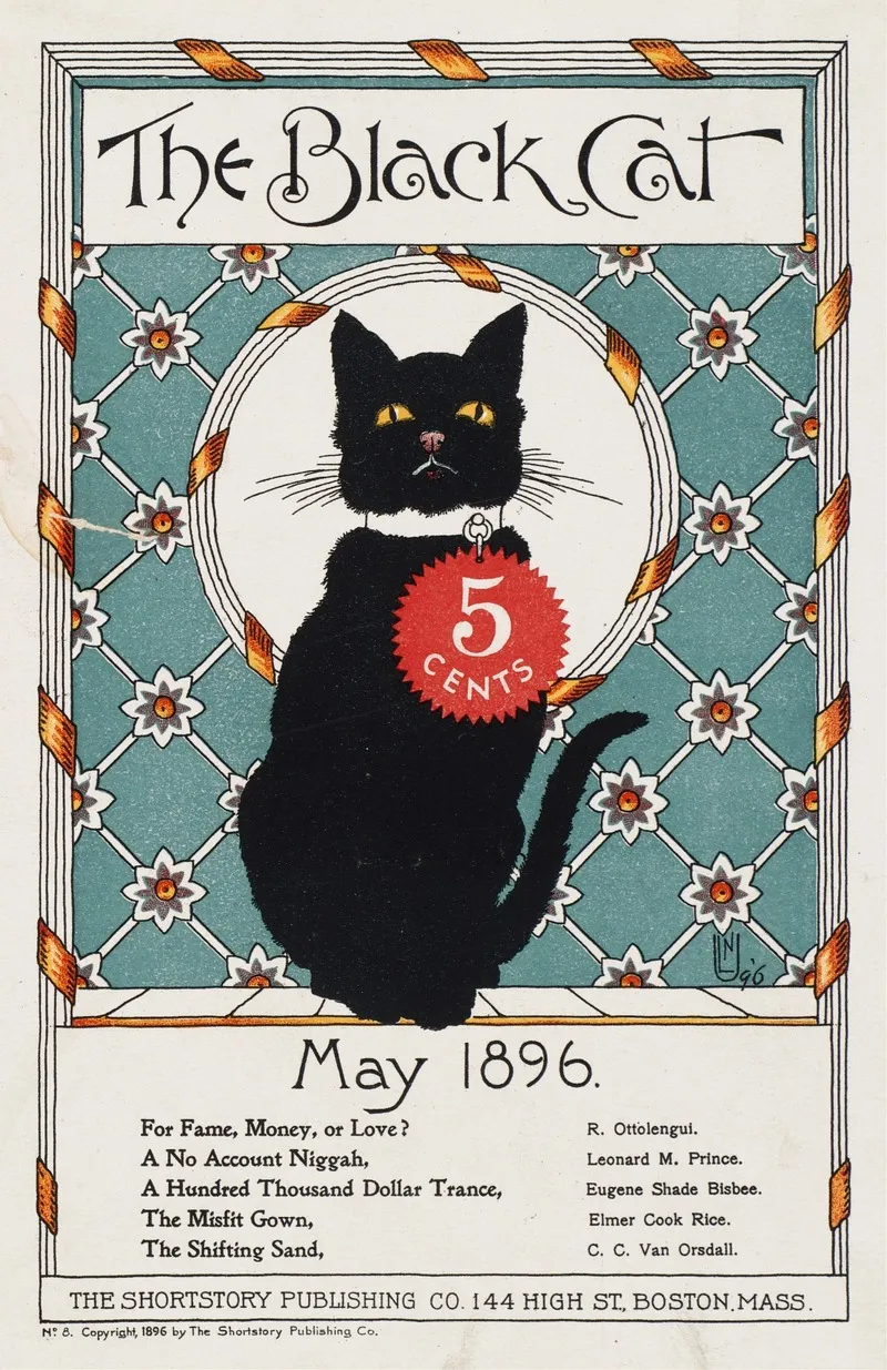 The Black Cat May 1896 Wall Art by Anonymous - High-Resolution Digital Print