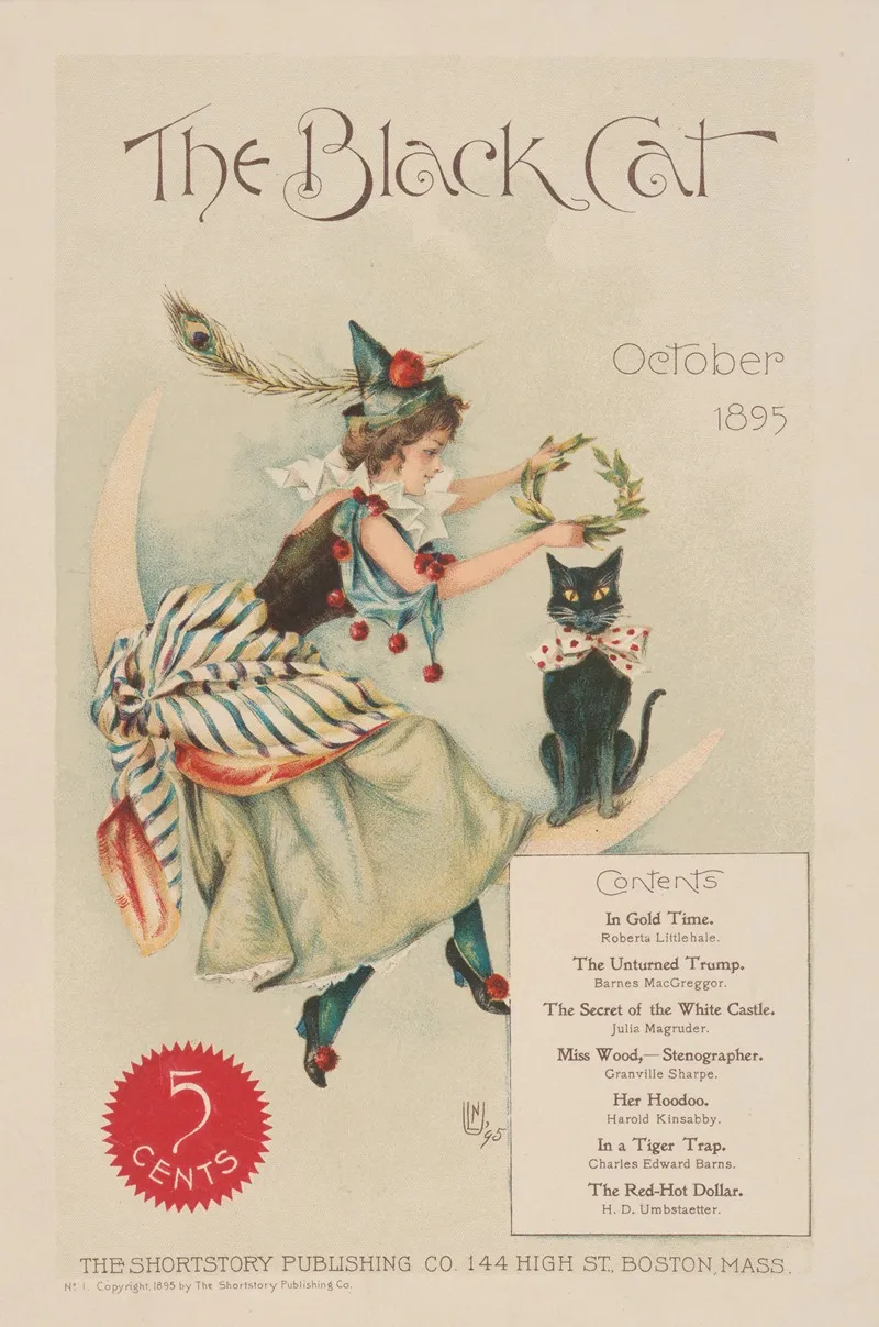 The Black Cat October Wall Art by Nelly Littlehale Murphy - High-Resolution Digital Print