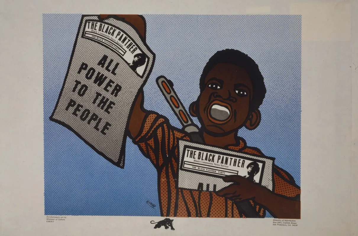 The Black Panther All Power To The People Wall Art by Emory - High-Resolution Digital Print